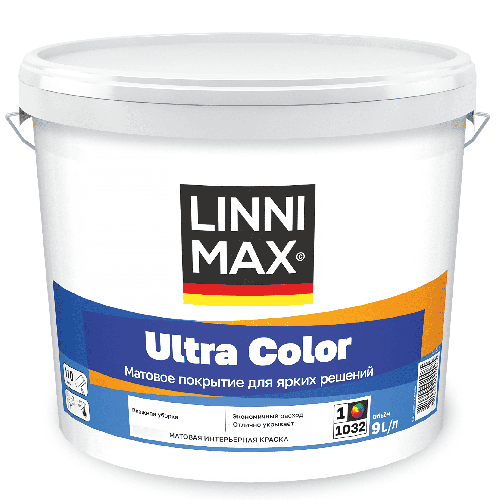 Краска водно-дисперсионная для внутренних работ LINNIMAX Ultra Color / Ультра Колор База 3, 8,46 л